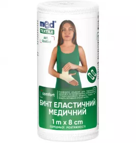 Бинт Medtextile эласт. мед. высокой растяжимости 1 м x 8 см